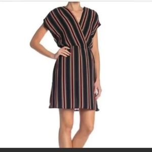 COMO Vintage- Black Stripe Sheath Dress-S